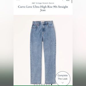 Abercrombie 90s Ultra High Rise Straight SHORT